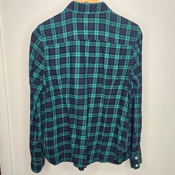 TOMMY HILFIGER Women's Blue & Green Plaid Longsleeve Button Down Shirt Size S/P - Picture 7 of 10